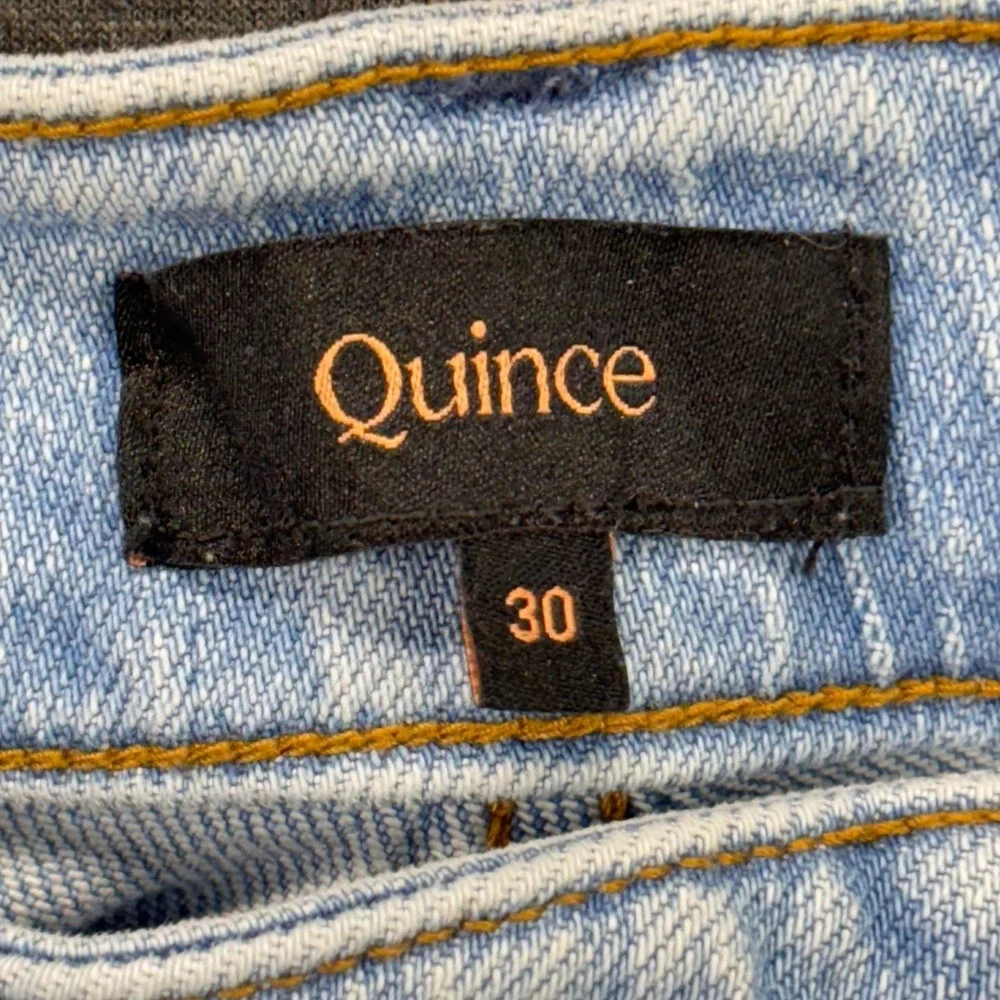 Quince Jeans Womens 30 High Rise Cropped Wide Leg Comfort Stretch Blue Denim - Picture 9 of 13